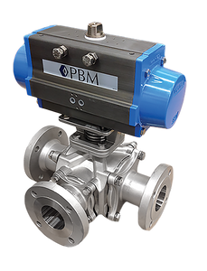 IMI PBM Sanitary Multiport Ball Valves Actuated